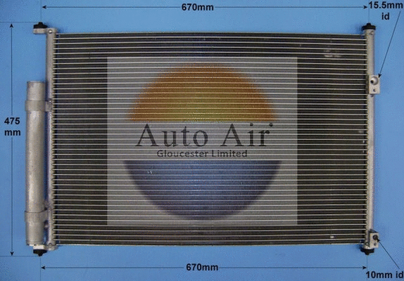 Condenseur, climatisation AUTO AIR GLOUCESTER 16-6106