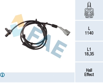Capteur, vitesse de roue FAE 78311