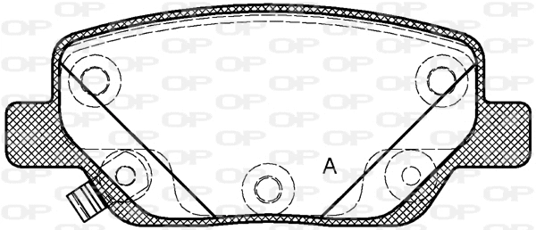 Kit de plaquettes de frein, frein à disque OPEN PARTS BPA1700.02