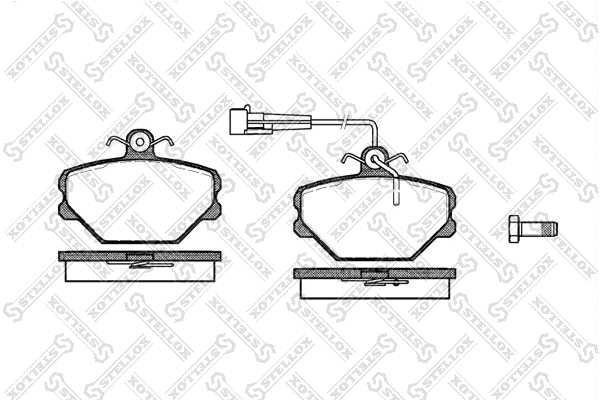 Kit de plaquettes de frein, frein à disque STELLOX 275 002-SX