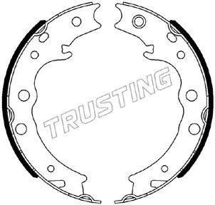 Jeu de mâchoires de frein, frein de stationnement TRUSTING 110.344