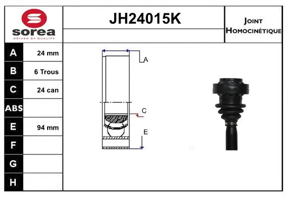 Jeu de joints, arbre de transmission SNRA JH24015K