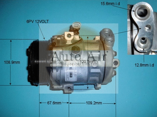 Compresseur, climatisation AUTO AIR GLOUCESTER 14-1414R