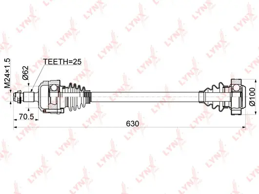 Arbre de transmission LYNXAUTO CD-5307