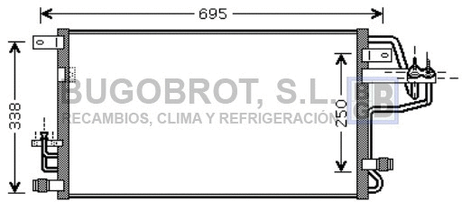Condenseur, climatisation BUGOBROT 62-HY5156