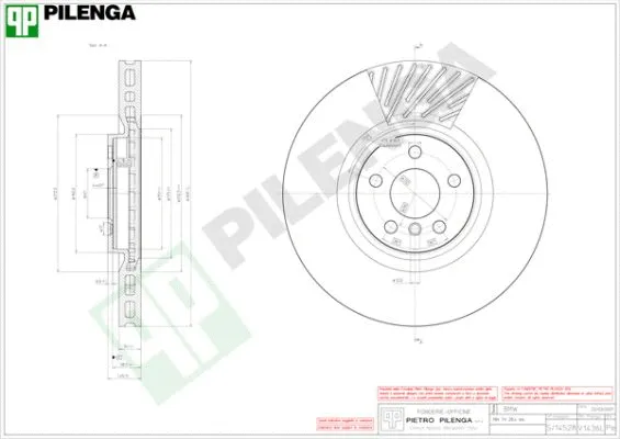 Disque de frein PILENGA V1436L