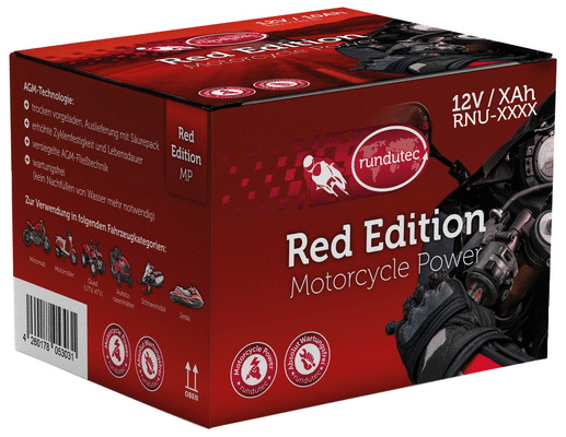 Batterie de démarrage rundutec GmbH RNU-YT12A-BS