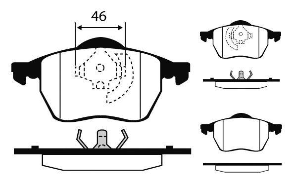 Kit de plaquettes de frein, frein à disque Technika 01162