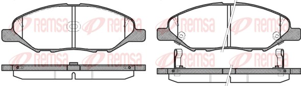 Kit de plaquettes de frein, frein à disque REMSA 1293.02