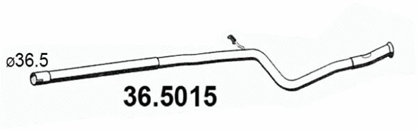 Tuyau d'échappement ASSO 36.5015