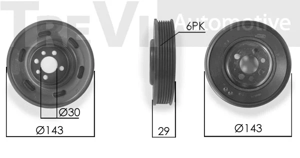 Poulie, vilebrequin TREVI AUTOMOTIVE PC1175
