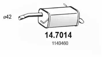 Silencieux arrière ASSO 14.7014