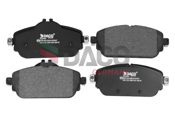 Kit de plaquettes de frein, frein à disque DACO Germany 322308