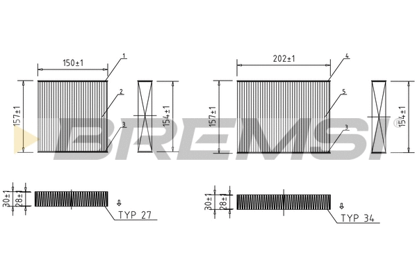 Filtre, air de l'habitacle BREMSI FC0166