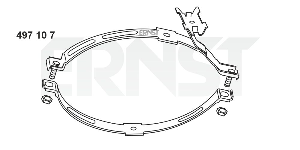 Suspension, échappement ERNST 497107