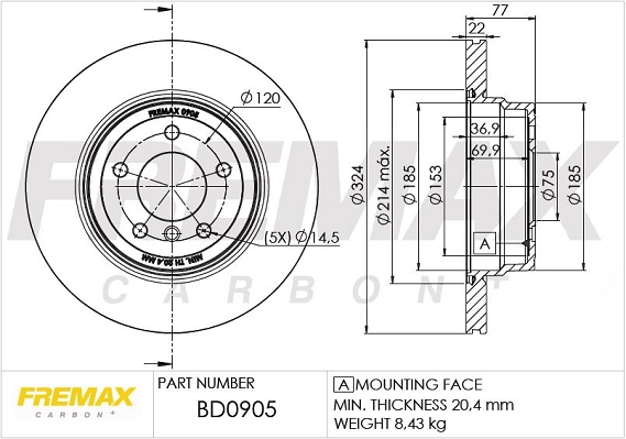 Disque de frein FREMAX BD-0905