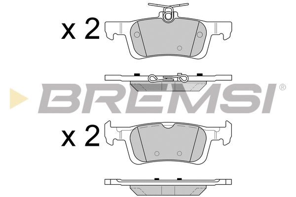 Kit de plaquettes de frein, frein à disque BREMSI BP3602