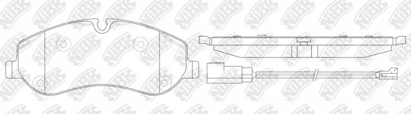 Kit de plaquettes de frein, frein à disque NiBK PN0667W