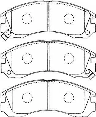 Kit de plaquettes de frein, frein à disque AISIN D1N034
