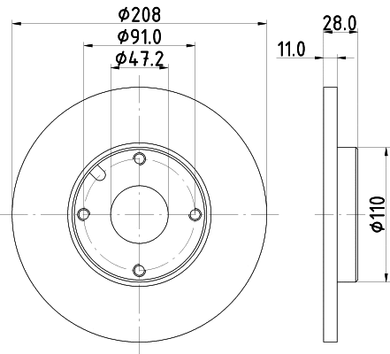 Disque de frein PAGID 50803