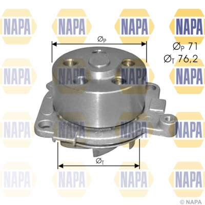 Pompe à eau, refroidissement du moteur NAPA NWP1486