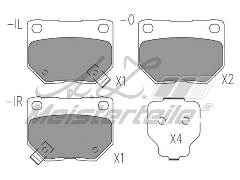 Kit de plaquettes de frein, frein à disque A.Z. Meisterteile AZMT-44-022-2113