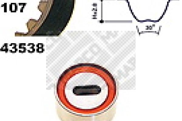 Kit de courroie crantée MAPCO 23538