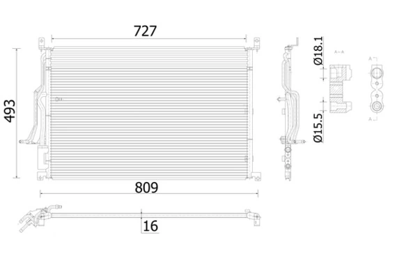 Condenseur, climatisation MAHLE AC 908 000S