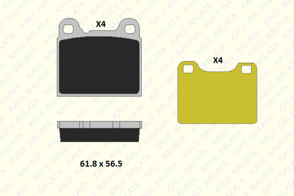 Kit de plaquettes de frein, frein à disque KALE 20755 150 14