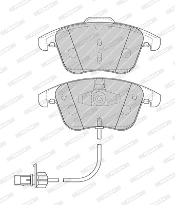 Kit de plaquettes de frein, frein à disque FERODO FDB4045-D