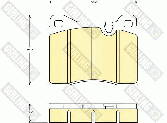 Kit de plaquettes de frein, frein à disque GIRLING 6102612