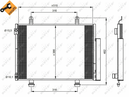 Condenseur, climatisation NRF 35944