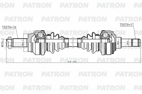 Arbre de transmission PATRON PDS0599