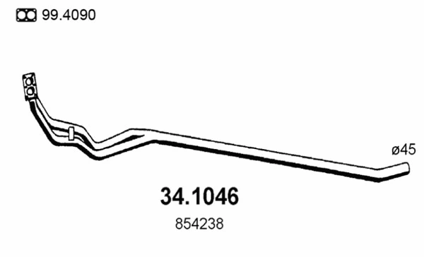 Tuyau d'échappement ASSO 34.1046