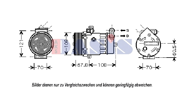 Compresseur, climatisation AKS DASIS 851863N