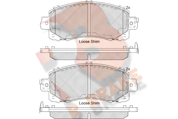 Kit de plaquettes de frein, frein à disque R BRAKE RB2313