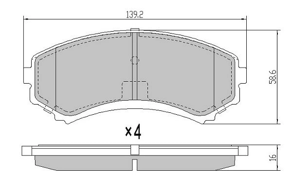 Kit de plaquettes de frein, frein à disque FREMAX FBP-0854