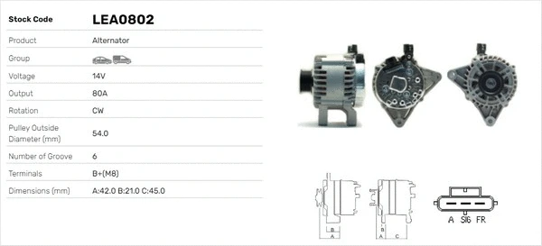 Alternateur LUSA LEA0802