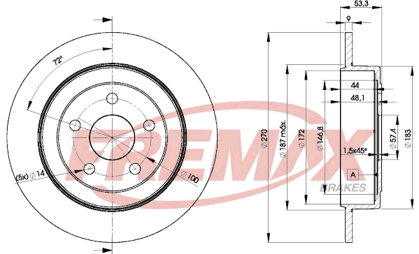 Disque de frein FREMAX BD-6433