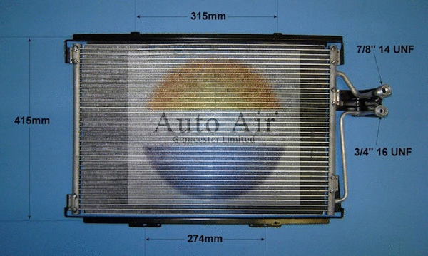 Condenseur, climatisation AUTO AIR GLOUCESTER 16-9551