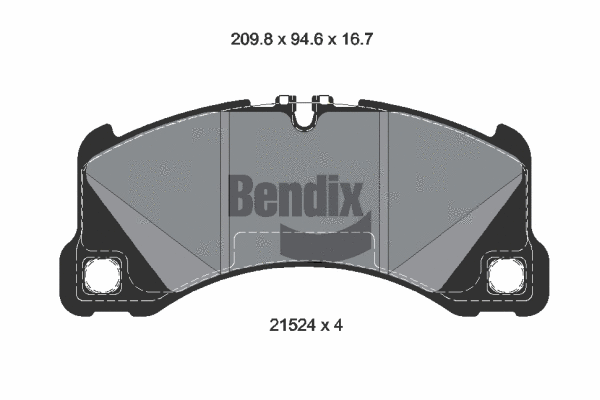 Kit de plaquettes de frein, frein à disque BENDIX Braking BPD2440