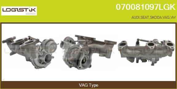 Turbocompresseur, suralimentation LGK 070081097LGK