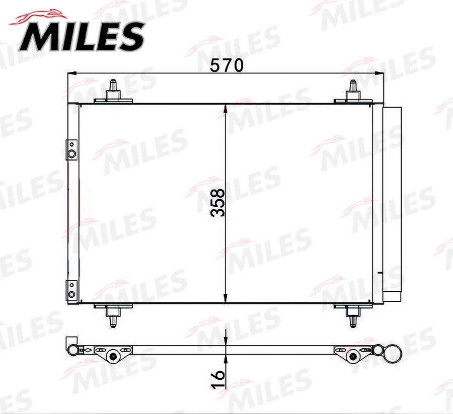 Condenseur, climatisation MILES ACCB038