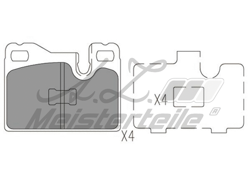 Kit de plaquettes de frein, frein à disque A.Z. Meisterteile AZMT-44-022-2258