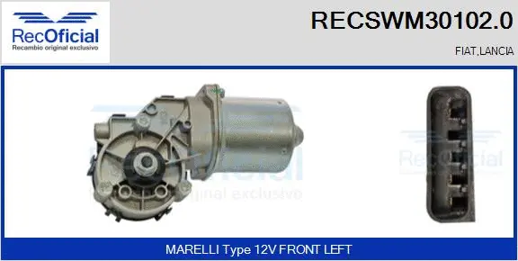 Moteur d'essuie-glace RECOFICIAL RECSWM30102.0
