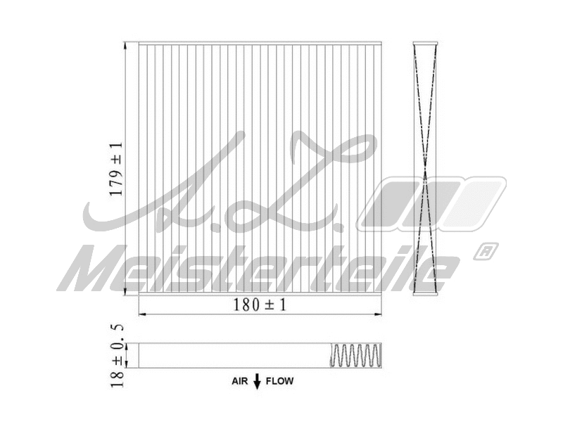 Filtre, air de l'habitacle A.Z. Meisterteile AZMT-41-010-1553