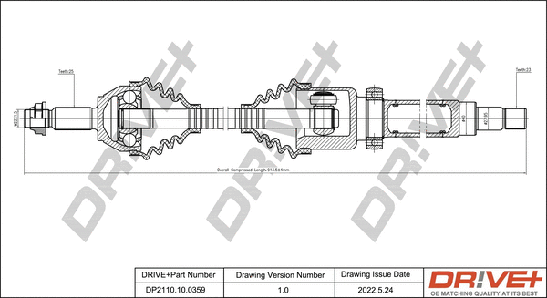 Arbre de transmission Dr!ve+ DP2110.10.0359