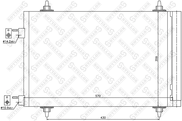 Condenseur, climatisation STELLOX 10-45039-SX