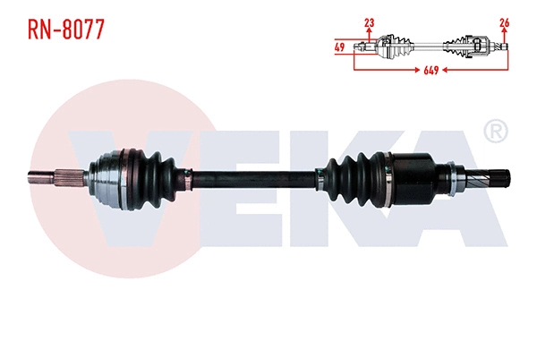 Arbre de transmission VEKA RN-8077