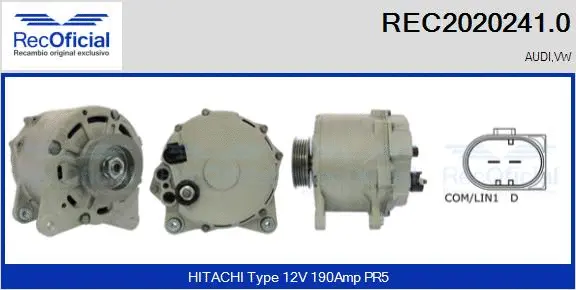 Alternateur RECOFICIAL REC2020241.0